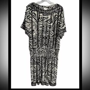Chico’s Caitlyn Stretch Dress Size 3 Or LG Liquid Knit BUTTON ACCENTS NWT